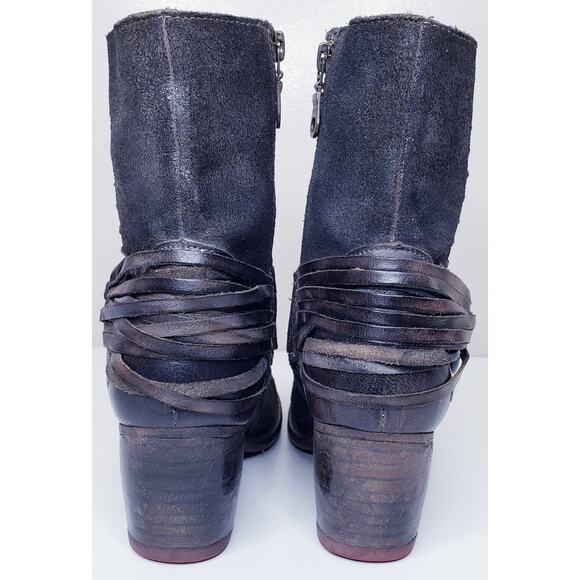 BED/STU REA Rustic Leather O Ring Moto Style Boots Women's Size 6.5 in VGUC - Picture 3 of 16